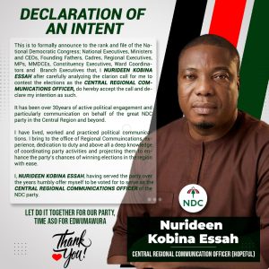 Issah Eyes Central Regional Communication Role in NDC | Asorba Media IMG 20260401 WA0054